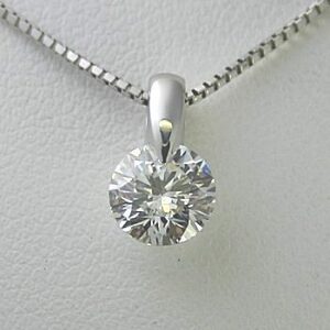 ダイヤモンド ネックレス プラチナ 一粒 1.5ct 鑑定書付 1.514ct Iカラー SI2クラス VGカット CGL