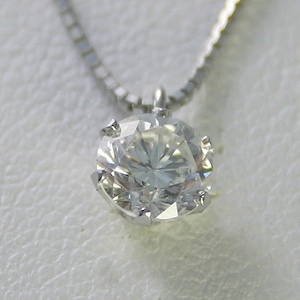 ダイヤモンド ネックレス プラチナ 一粒 0.5ct 鑑定書付 0.525ct Dカラー VS2クラス VGカット CGL