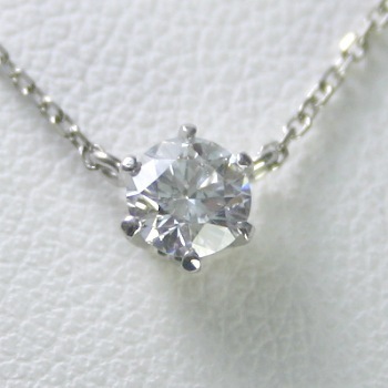 ダイヤモンド ネックレス プラチナ 一粒 0.3ct 鑑定書付 0.346ct Hカラー SI1クラス VGカット CGL
