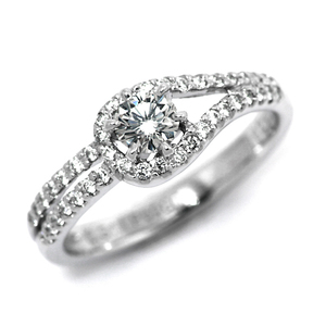 婚約指輪 安い プラチナ ダイヤモンド リング 0.5カラット 鑑定書付 0.515ct Fカラー VVS2クラス VGカット CGL