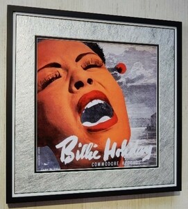 bi Lee * Hori tei/ record jacket frame /1947 Commodore/Billie Holiday/BILLIEbi Lee /Strange Fruit/... fruits /. shop. display 