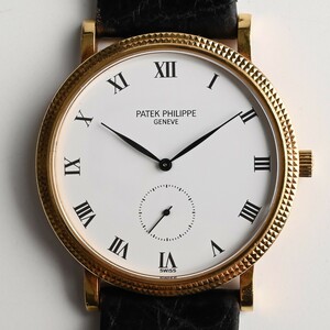 腕時計 PATEK PHILIPPE カラトラバ 金時計/750 動作確認済 手巻 ラウンド スイス製 ヴィンテージ アンティーク パテック フィリップ