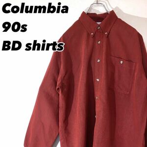Columbia コロンビア メンズ 90s オーバーサイズ 長袖 BD シャツ 長袖シャツ ボタンダウンシャツ M 古着 #21080042