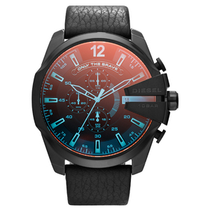 ディーゼル 時計 メンズ 腕時計 メガチーフ ビックケース クロノグラフ ブラック DZ4323