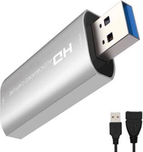 HDMI キャプチャーボード Switch PS4 USB 3.0 30fps 実況生配信・画面共有・録画・ライブ会議用 電源不要