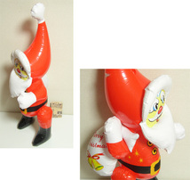 サンタクロース ビニール人形 1m10cm 大 + スノーマン 63cm セット / クリスマス/ ビニール玩具/ レトロ/ アメリカ雑貨/ INFLATABLE/ X'mas_画像5