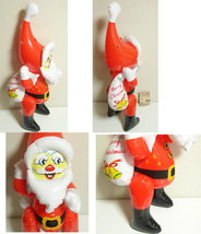 サンタクロース ビニール人形 1m10cm 大 + スノーマン 63cm セット / クリスマス/ ビニール玩具/ レトロ/ アメリカ雑貨/ INFLATABLE/ X'mas_画像3