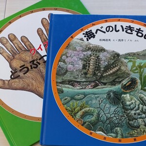 『海べのいきもの、どうぶうの手と足』ずかんライブラリー こどものとも社 福音館書店2冊