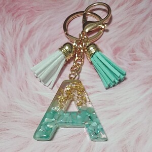 イニシャル レジンキーホルダー*バッグチャーム