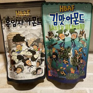 〈送料無料〉 韓国 ハニーバターアーモンド シリーズ 2袋 【のりアーモンド・黒ゴマアーモンド】 Tom’s ナッツ トムズ 韓国土産 HBAF