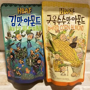 〈送料無料〉韓国 ハニーバターアーモンド シリーズ 2袋 【のりアーモンド・焼きとうもろこしアーモンド】Tom’s ナッツ トムズ 韓国海苔