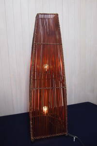 中古品☆竹製フロアスタンド☆アジアン間接照明☆高さ約９９ｃｍ☆１１２－Ｆ９６６９