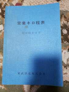 東武鉄道 営業キロ程表 昭和55年 貴重品