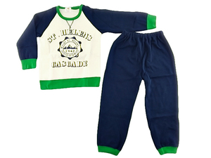  пижама верх и низ в комплекте длинный рукав American Casual принт 120 Kids оттенок голубого 