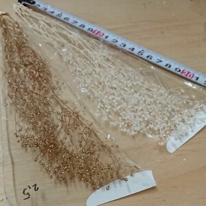 かすみ草 カスミ草 ゴールド&ホワイト白 プリザーブド 花材ドライフラワー ハンドメイドはなかんむりスワッグ髪飾りハーバリウム