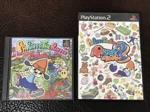 ★ 送料無料 PS1 PS2 ★ パラッパラッパー 1 + 2 動作確認済 説明書付き 2はチラシ付き ★