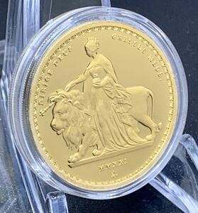 【完売品】イギリス セントヘレナ ウナとライオン1オンスプルーフ金貨 エリザベス ヴィクトリア コイン スリーグレイセス銀貨でなし