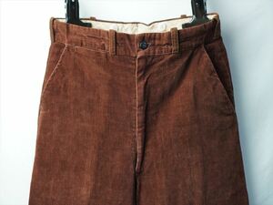 30s40s50s Vintage HEAD LIGHT head light work pants corduroy Brown 