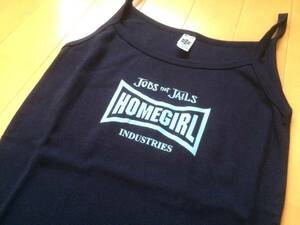  rare *HOMEGIRL Home girl HOMEBOY Cami navy blue navy S size chi Carna gang hard-to-find actual place stock new goods 