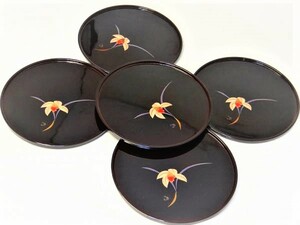  free shipping lacquer ware beautiful goods desk serving tray tray tray taking . plate cake plate 5 pieces set 