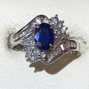 ☆Pt900 サファイア1.00ct&ダイヤリング☆