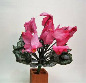 ** cyclamen persicum bush * pink /5ps.@/* new goods unused * height approximately /34./ artificial flower / interior /* image reference *