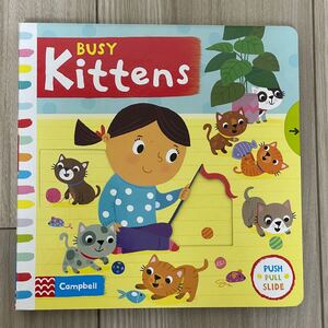 英語絵本 仕掛け絵本 busy kittens