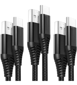 3本セット 0.9m/1.8m/3m USB Type C ケーブル ナイロン編み タイプ C 充電ケーブル 急速充電 ケーブル MacbookなどType C 機器対応