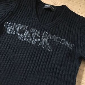 ロゴ●極厚 コムデギャルソンオム セーター comme des garcons ヴィンテージ ジュンヤワタナベ アーカイブ デカオム プリュス 田中啓一