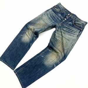 リーバイス LEVIS 03501-01 501 デニムパンツ ボタンフライ アメカジ ド定番♪ ヒゲ色落ち ジーンズ ジーパン W31-L32 色落ち最高■Ja2875