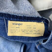 80s ★ Wrangler 13MWZ ★ USA製 SCOVILL デニムパンツ ブルー ジーンズ W29 アメカジ 個性的な色落ち◎ ヴィンテージ ラングラー■Ja2906_画像4