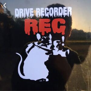 ドラレコ バンクシー ネズミ カッティングステッカー