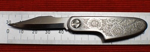 No.12 Shooter's Knives・クレー射撃愛好者用Mini折り畳みナイフ・Made in England .サイドメタル型折り畳みナイフ・サイズ:55mm