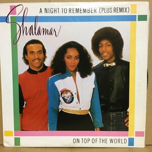 【12'】　SHALAMAR / A NIGHT TO REMEMBER ( Plus Remix )( Original Mix )