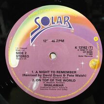 【12'】　SHALAMAR / A NIGHT TO REMEMBER ( Plus Remix )( Original Mix )_画像4