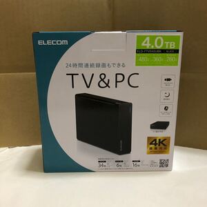 ELECOM エレコム USB3.2(Gen1)/USB3.1 外付けハードディスク HDD 4TB ELD-FTV040UBK