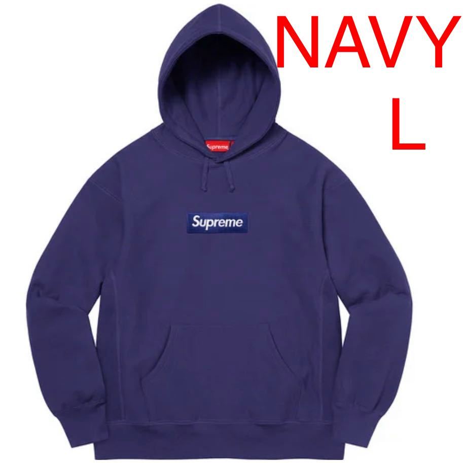 2023年最新】ヤフオク! -supreme box logo hooded sweatshirt navyの 