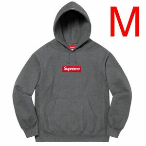 新品 国内正規品 21AW M Supreme Box Logo Hooded Sweatshirt Charcoal チャコール グレー パーカー north face ボックスロゴ 24ss 23aw