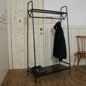  iron retro Western-style clothes .. hanger rack iron in dust real store furniture 