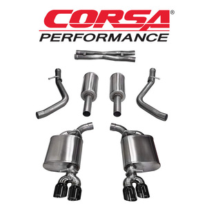 CORSA ダッジ チャレンジャー RT 2015-2016年 HEMI 5.7L V8 CAT-BACK エキゾースト ブラックTip 正規品