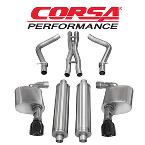 CORSA ダッジ チャージャー SRT 2012-2014年 6.4L V8 CAT-BACK エキゾースト ブラックTip 正規品
