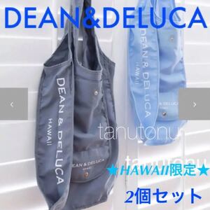 DEAN&DELUCA ディーンアンドデルーカ ディーン&デルーカ ハワイ限定 エコバッグ ショッピングバッグ グレー ブルー