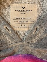 ★実寸ML！アメリカンイーグル.AMERICAN EAGLE.霜降りグレー.灰色.ユーズドパーカー.USA古着.アメカジサーフ.A&E.西海岸ビンテージスタイル_画像10