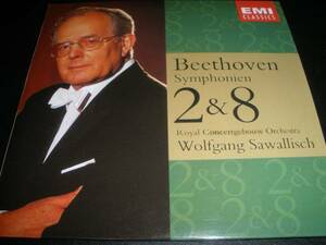 サヴァリッシュ ベートーヴェン 交響曲 第2 8番 ロイヤル・コンセルトヘボウ管弦楽団 アムステルダム Op.36 93 EMI オリジナル 紙 美