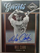 ３枚セット Will Clark TEX 2011 Panini Auto 30枚限定 + t2018 Topps High Tek 含む三枚セット Autographs upperdeck_画像3