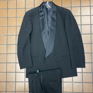 新品　タグ付き　高級BUCKINGHAMショールカラーダブルタキシード　フォーマルセットアップサイズA7 日本製ウール100% アジャスター