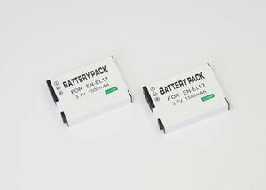 2個セット【EN-EL12】ニコン■1500mAh 互換バッテリー PSE認証 保護回路内蔵 バッテリー残量表示可 リチウムイオン充電池