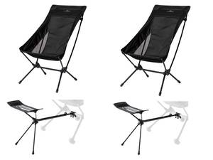 ogawa ツーアングルチェアL ブラック2脚&フットレスト2脚セット 新品未使用