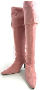  new goods *81%OFF with translation * long boots knee high boots 23cm / 36 pink 8. heel beautiful legs effect 3way yellow cab *A0119 *yellowcab