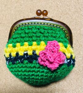 がま口ポーチ ハンドメイド
